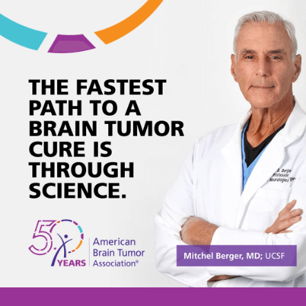 example Instagram post: The fastest path to a brain tumor cure is through science.