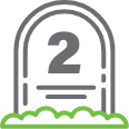 Icon: tombstone with number 2 on it